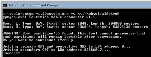 convert to mbr from gpt iso