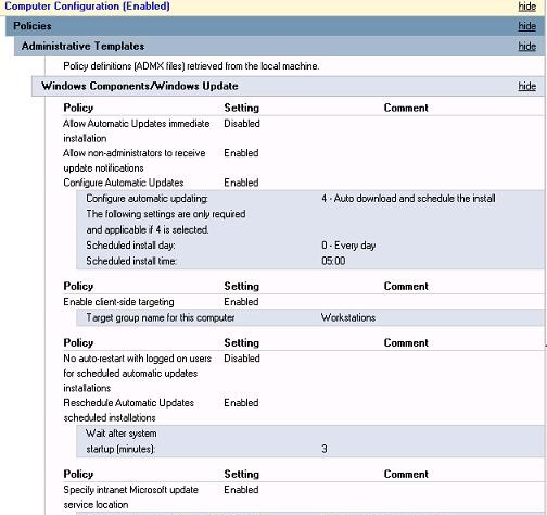 Wsus automatic updates detection frequency