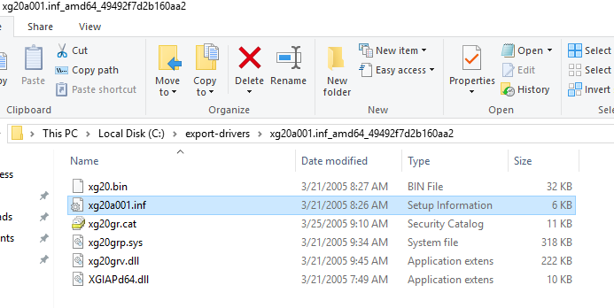 open inf file driver