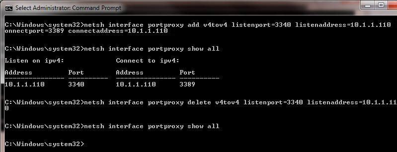 Display all port forward rules