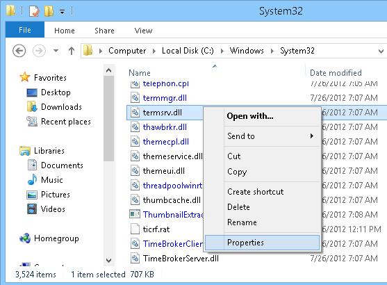 termsrv dll multiple connections