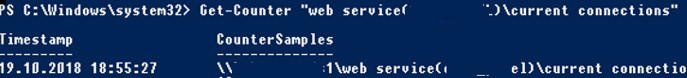 powershell get iis connections