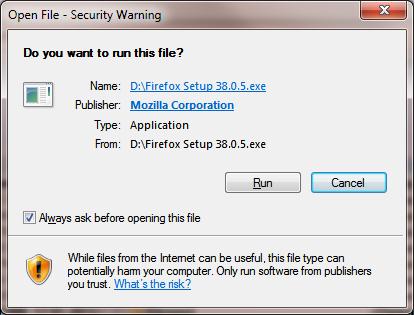 Disable File Open Security Warning Windows 7