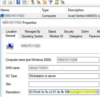 show logged on username in computer description filed in ADUC