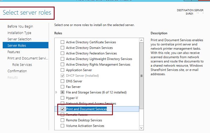 server 2012 hcl printer list