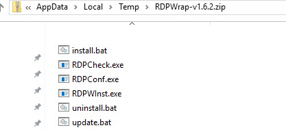 RDPWrap-v1.6.2 install files