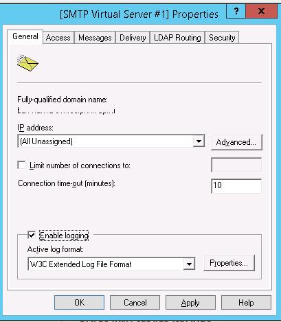 SMTP Virtual Server Settings