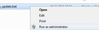 reset windows update script: run as admin