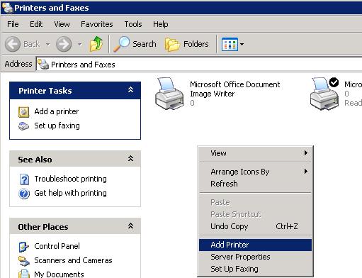 how to connect shared printer in windows 10 to windows xp