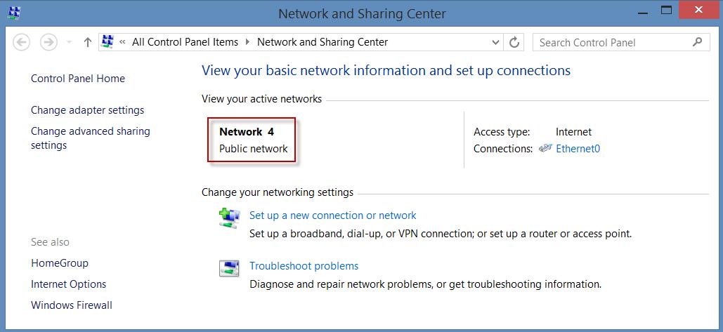 change public network to private