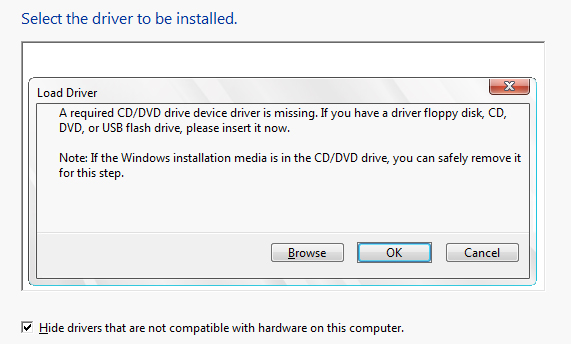 a required drive partition is missing windows 7