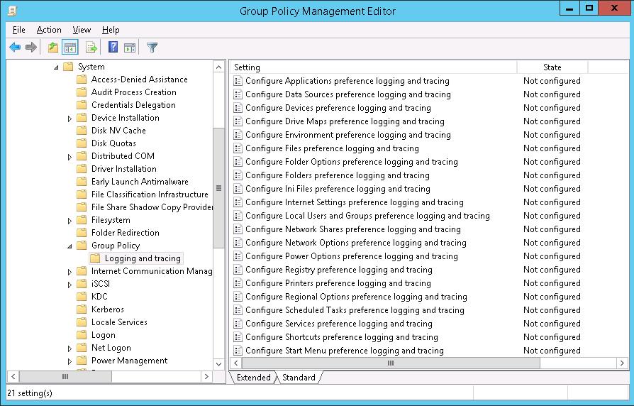 Group Policy Logging and tracing CSE