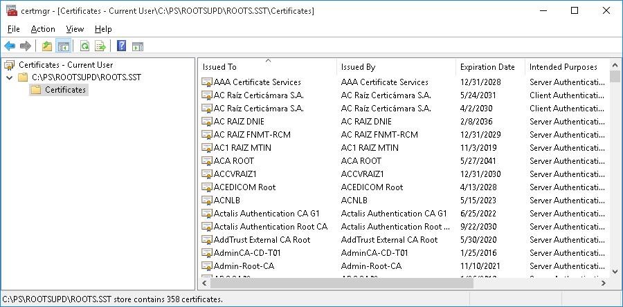 Updating List of Trusted Root Certificates in Windows Windows OS Hub