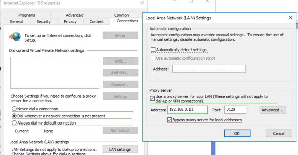 pac file bypass proxy for local addresses by name