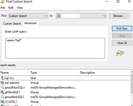 search Active Directory object using wildcard LDAP filter