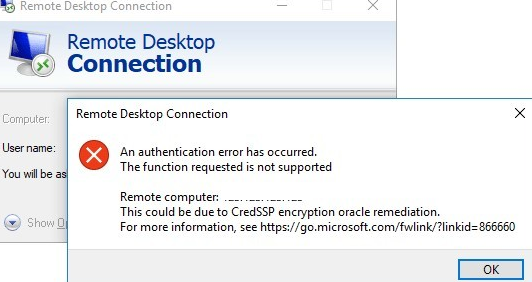 rdp internal error windows 10