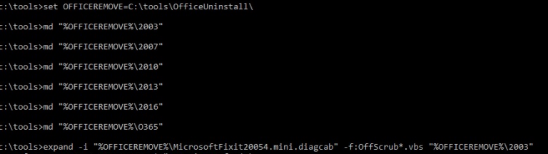 office uninstall script