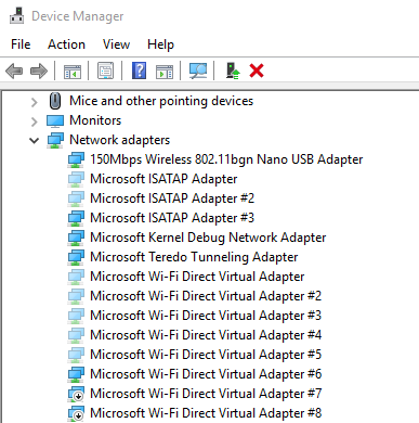 how to fix microsoft virtual miniport adapter