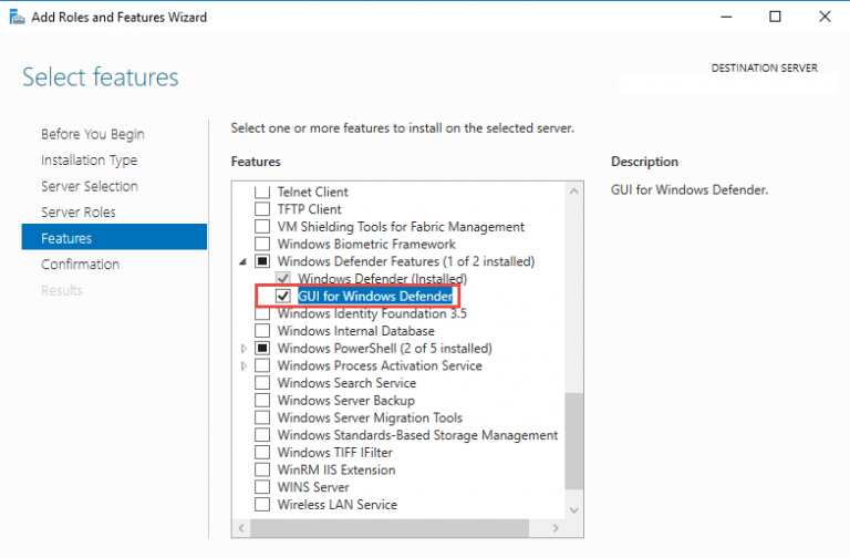 Using Windows Defender Antivirus on Windows Server 2019 and 2016