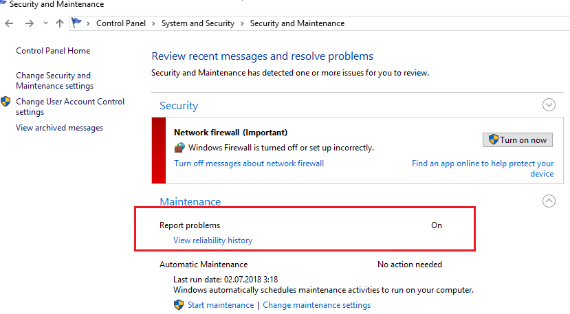 view microsoft error reporting