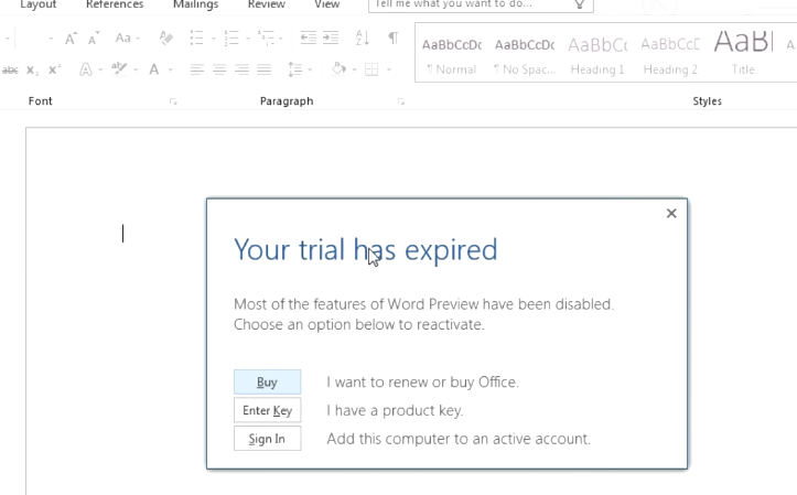 is microsoft word free trial on pc