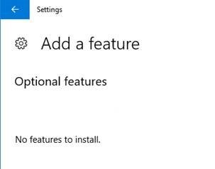 windows10 fod offline: No features to install