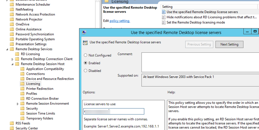 remote desktop licensing registry