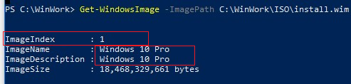 Get-WindowsImageインストールします。wim