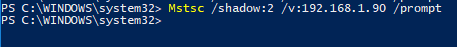 Mstsc - shadow connect ro a windows 10 computer from rds