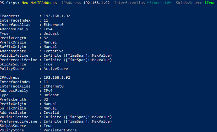 loopback pseudo interface 1