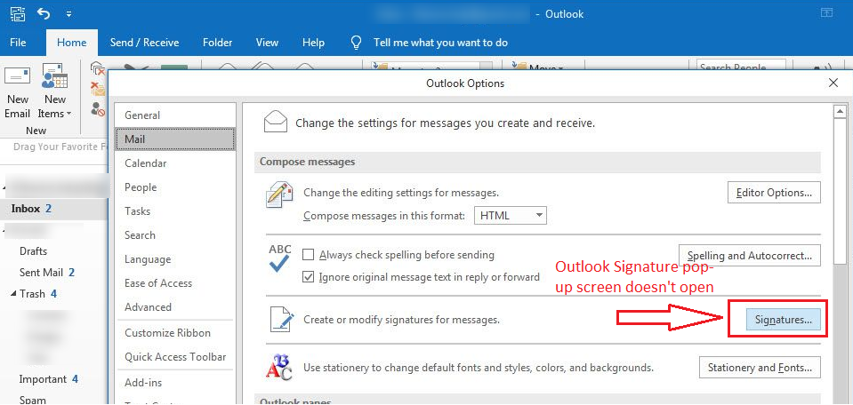 signature in outlook 365