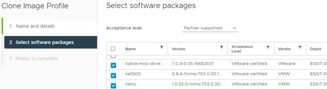 add driver packages to esxi image builder