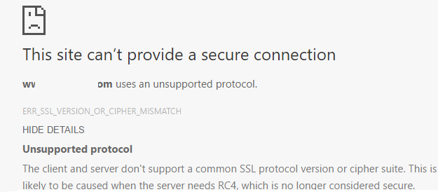 avast server certificate invalid