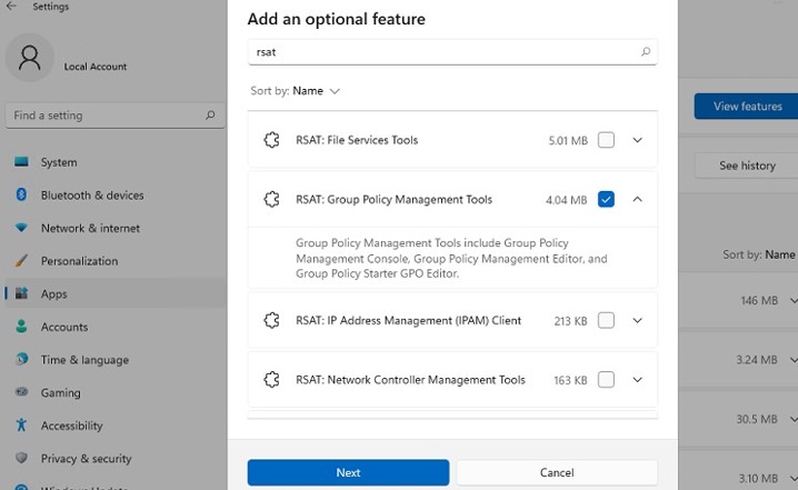 rsat tools windows 10 1809