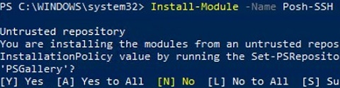 install posh-ssh module in windows