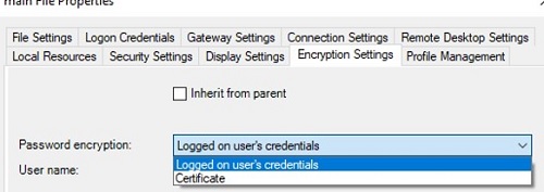 rdpman credentials encription