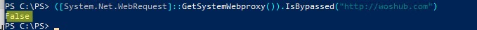 powershell: check proxy connection