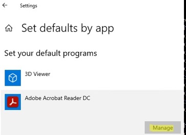 set default app in windows
