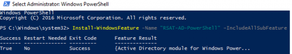 Install The Active Directory Module For Windows Powershell