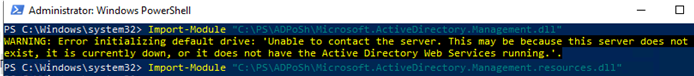 Import-Module Microsoft.ActiveDirectory.Management.dll