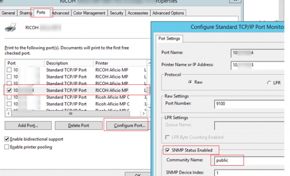 lansweeper snmp configuration hp printers