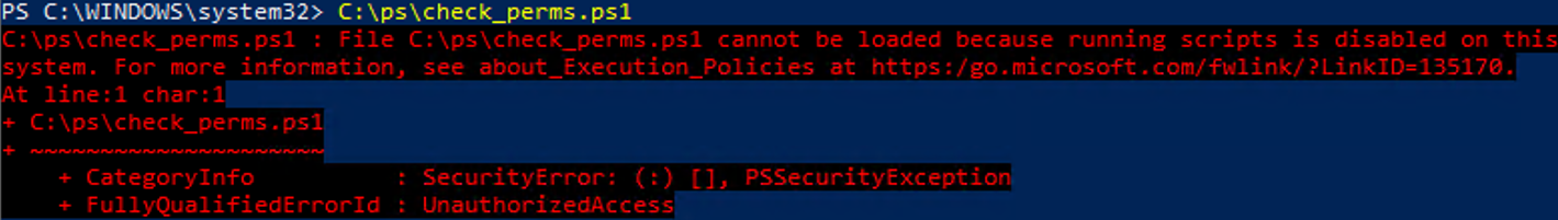 ps1 cannot be loaded because running powershell scripts is disabled on this system