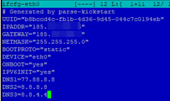 centos 7 static ip and interface up on boot