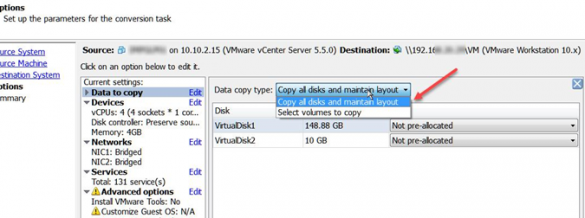 hdclone vmdk to esxi