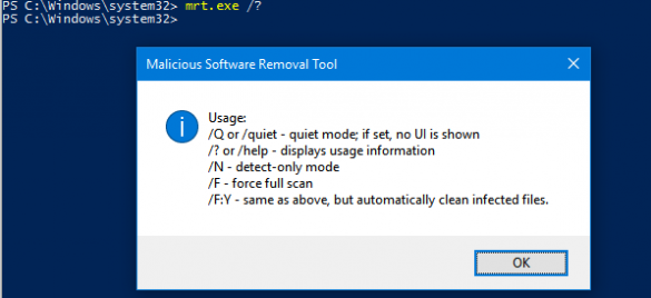 can i run microsoft malicious software removal tool