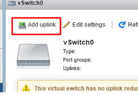 add uplink to vmware switch