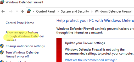 Allow RDP in Windows Firewall
