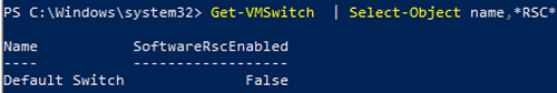 check if RSC is enable on hyper-v switch