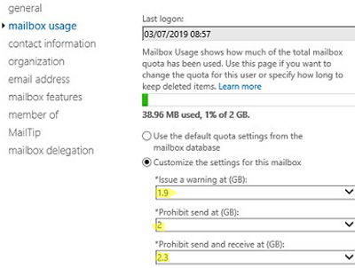 Mailbox Size And Quotas In Exchange 2019/2016 And Microsoft 365 | Windows  Os Hub
