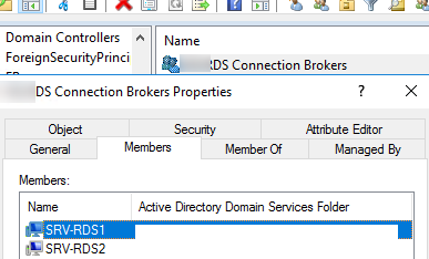 rd_conneciton_broker security group in active directory